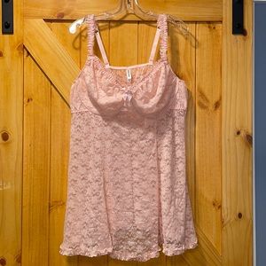 Torrid Pink Lace Babydoll Chemise Sz3 NWOT